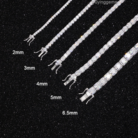 XG 100% passe diamant test argent avec VVS moissanite diamant tennis collier/bracelet chaîne pour bijoux fins