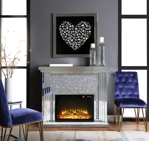 Modern Luxury MDF Wood <b>Console</b> Table Cabinet with <b>Mirrored</b> Fireplace Design for Living Room and Hotel Storage Home Furniture - Product Image 2