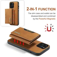 Multi Card Bag Holder Magnetic Phone Case Pour iPhone 15 14 Pro Max 13 12 Detachable Cellphone Cover Wallet Leather Case