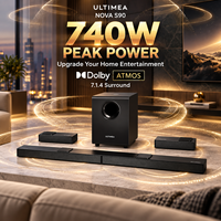 Barre de son ULTIMEA Nova S90 7.1.4CH Dolby Atmos, 740W, avec enceintes arrière sans fil et caisson de basses de 8 pouces pour cinéma maison