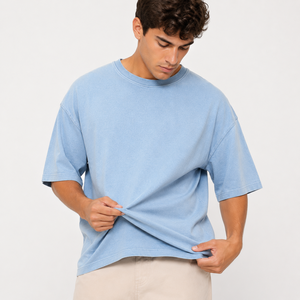 Camisetas de Hombre Personalizadas al por Mayor, Fabricante OEM, Impresión Premium, 260 Gramos, 100% Algodón Lavado, Corte Holgado - Product Image 3