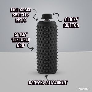 Rullo Sensoriale Antistress con Punte Tattili in EVA per Alleviare Ansia e Stress, Stimolazione Autismo, con Cordino (Nero) - Product Image 3