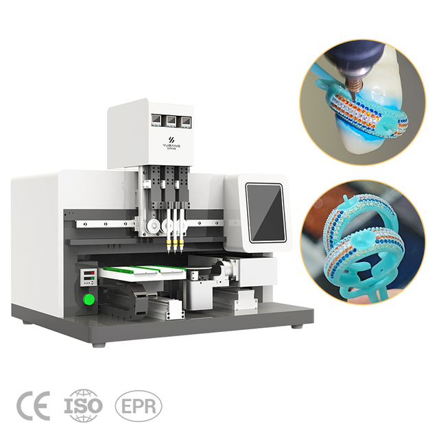 Yubang Desktop 5-Axis CNC Mini Automatic Metal Jewelry Wax Setting Machine for 0.8-3mm Diamond Zircon Gemstone