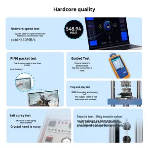 स्टॉक सुपर श्रेणी 6 गीगाबिट नेटवर्क केबल कैसेट 6 कंप्यूटर घरेलू जपर गैर-परिरक्षित शुद्ध तांबे RJ-45 तैयार केबल का परीक्षण किया गया - Product Image 4