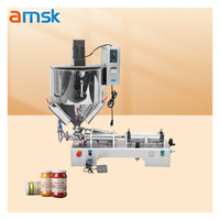 Trémie en forme de Y automatique cosmétique beurre de karité chauffage mélange crème anglaise haute viscosité pot pâte bouteille Machine de remplissage