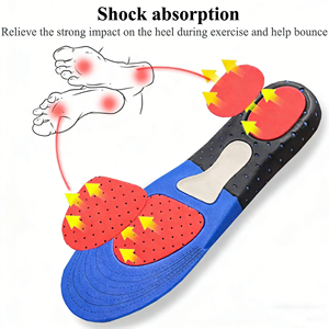 Semelles orthopédiques en gel <span class=keywords><strong>pour</strong></span> talon, soutien de la voûte plantaire, soulagement de la fasciite plantaire, amortissement des chocs, coussin en mousse à mémoire de forme <span class=keywords><strong>pour</strong></span> hommes et femmes, <span class=keywords><strong>pour</strong></span> le travail - Product Image 4