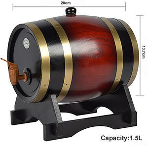Fût <span class=keywords><strong>en</strong></span> chêne de 1,5 litre avec support, fût à whisky <span class=keywords><strong>en</strong></span> <span class=keywords><strong>bois</strong></span> d'<span class=keywords><strong>occasion</strong></span>, distributeur de bière et de whisky vintage, fûts à vin pour présentation sur table à la maison - Product Image 3