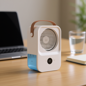 Mini ventilateur de climatisation de bureau, oscillation à 3 vitesses, USB, refroidissement personnel portable, fonctionnement silencieux, économe en énergie - Product Image 2