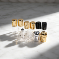 Botol Parfum Mini Mewah 1/2/3/5ml, Botol Roll-on Kaca Isi Ulang dengan Logo Hot Stamping untuk Wewangian Oud Arab.