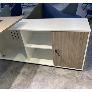 Moderno L Forma Mobiliário Executivo Escritório Boss <span class=keywords><strong>Table</strong></span> Com Side Storage Unit Multifunction Stand Trabalho <span class=keywords><strong>Computer</strong></span> Desk and <span class=keywords><strong>Chair</strong></span> <span class=keywords><strong>Set</strong></span> - Product Image 5