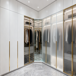 Porte de placard coulissante en verre dépoli, étanche, finition moderne, pour atelier, ferme, cuisine, salle de bain - Product Image 2