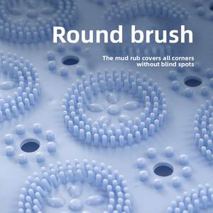 סיליקון אמבט מחליק אמבט מחצלת סגלגל גב בצורת גב פריט להסרת עור עור מת לחדר מקלחת - Product Image 2