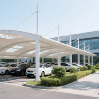 Structure de membrane à grande portée pour abri de voiture, abri de garage extérieur sur mesure pour stationnement commercial