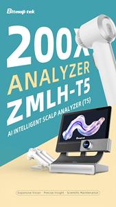 Scalp Detector Hair Skin Analyzer Microscope for Hair Follicle Testing and Skin Analysis Magnifier 50/200X - Product Image 5