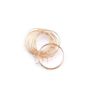 Orecchini a Cerchio Ilan 30mm Color Oro, Accessori per Creazione di Gioielli - Product Image 1