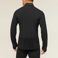 Camiseta Deportiva de Manga Larga con Media Cremallera para Hombre