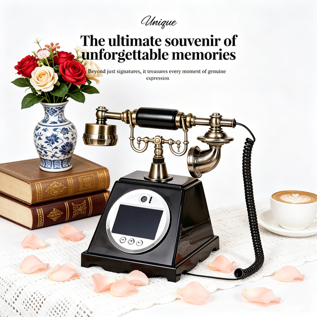 Manufacturer Direct Supply Retro Style Video Guest Book,Durable ABS Material Video/Audio Guestbook , Perfect for Wedding Party