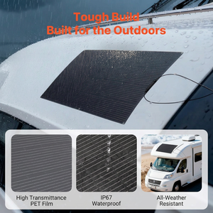 Panel Solar Monocristalino Flexible y Ligero de 150W 160W, Panel Fotovoltaico de Película Delgada Personalizado al por Mayor para Carritos de Golf, Embarcaciones, Autocaravanas y Furgonetas - Product Image 1