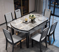 Nuevo Juego de Muebles Modernos para Comedor, Juego de Mesa de Comedor Tapizada para 6 Personas, para Restaurante