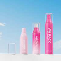 Emballage cosmétique PCR durable, couleur brillante électro-plaquée, flacon pompe sans air en PP vide de 15, 30, 50 ml pour crème pour le visage et lotion