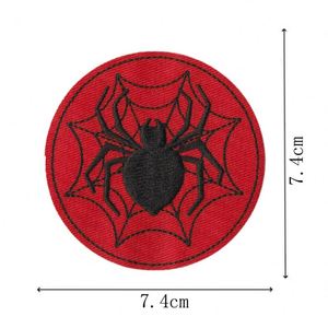 Patch brodé thermocollant pour vêtements, motif araignée rouge de dessin animé, pour broderie informatique - Product Image 4