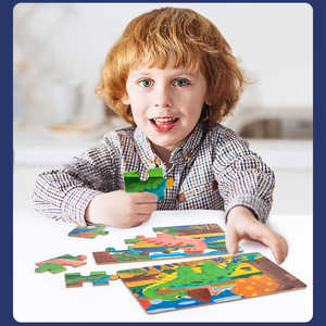 Set di <span class=keywords><strong>Puzzle</strong></span> 3D in Legno Montessori Avanzato Quattro-in-Uno per Coordinazione Occhio-Mano 2-4 Anni Giocattolo DIY Unisex per Bambini <50 Pezzi - Product Image 5