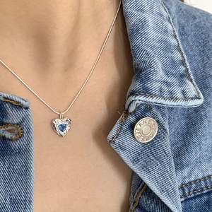 Collier pendentif en argent pur S925 avec zircon flocon de neige japonais, petit diamant, luxe haut de gamme, inspiré de la goutte d'eau congelée, tendance - Product Image 2