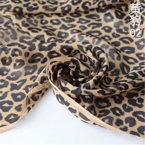 Lüks seksi yumuşak leopar ipek şifon kumaş 100% ipek 6 m/m moda harika şal kadın elbisesi pantolon akşam elbise - Product Image 5