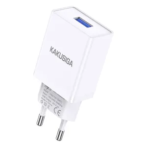 KAKUSIAG-cargador inteligente de un solo puerto, Material de PC de carga rápida, USB 2.4A, precio bajo de fábrica