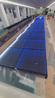 MOWL Lumières de Scène Panneau Miroir Infini Magnétique en Verre Trempé Effet 3D Piste de Danse LED DMX pour Mariage et Fête