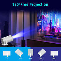 Mini Proyector 2025, 170 ANSI Lúmenes, Lámpara LED, Sistema Operativo Android 11, 5G, 720P, Cine en Casa, Proyector Portátil