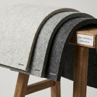 Rouleau de feutre de laine industriel gris naturel et blanc pour le polissage et le nettoyage, directement de l'usine