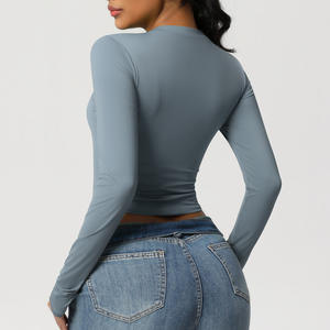 Camiseta de manga larga de compresión atlética-Camiseta de Yoga de secado rápido para correr, entrenamiento y fitness - Product Image 6