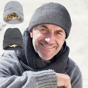 Gorros de Invierno de Punto Lisos de Color Sólido 100% Acrílicos de Moda Unisex al por Mayor para Hombres y Mujeres, Gorros con Forro de Satén y Logotipo Personalizado - Product Image 1