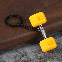 Porte-clés Série Fitness Créative, Breloque haltère et disque de musculation, Pendentif pour sac à dos