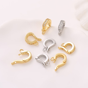 ตัวล็อคจี้หยกและมุกชุบทอง 14K แบบทำมือ DIY รุ่น B71 (ประดับเพชรซิร์คอนแบบไมโครเซ็ต) - Product Image 2