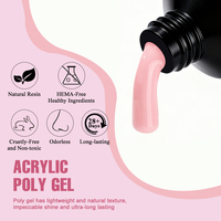 Laser Argent Poly Gel pour Extension Ongles Conseils Forte Viscosité Acryl Gel Glitter Builder Colle Nail Art à la Maison