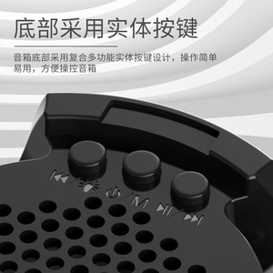 Gyroscope <b>Speaker</b> Wireless With RGB <b>LED</b> Lights Powerful Bass 3D Sound Portable For Desktop Home Use - Product Image 5
