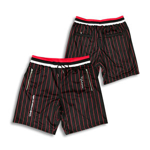 Erkekler Retro örgü cepler atletik spor salonu amerikan Chicago basketbol şortu ile kısa işlemeli - Product Image 4