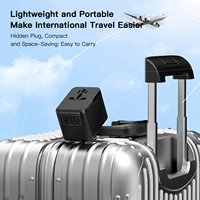 HL-A01-3C2A Adaptateur de prise international GAN Adaptateur de voyage à charge rapide Ports USB Prise universelle multi-types