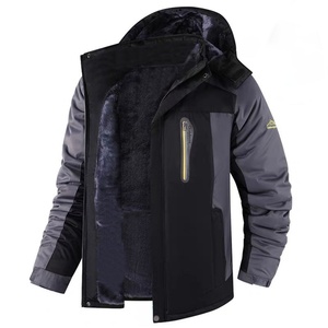 Veste de ski d'hiver imperméable personnalisée pour homme, veste de randonnée en plein air, ski en montagne, camping, veste coupe-vent chaude en polaire chauffante - Product Image 3