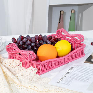 <span class=keywords><strong>Cesta</strong></span> de Almacenamiento Tejida de Plástico PE para Decoración del Hogar, Linda <span class=keywords><strong>Cesta</strong></span> Rosa con Lazo Grande para Niñas, para Guardar Bocadillos <span class=keywords><strong>y</strong></span> Juguetes Diversos, <span class=keywords><strong>Navidad</strong></span> - Product Image 2