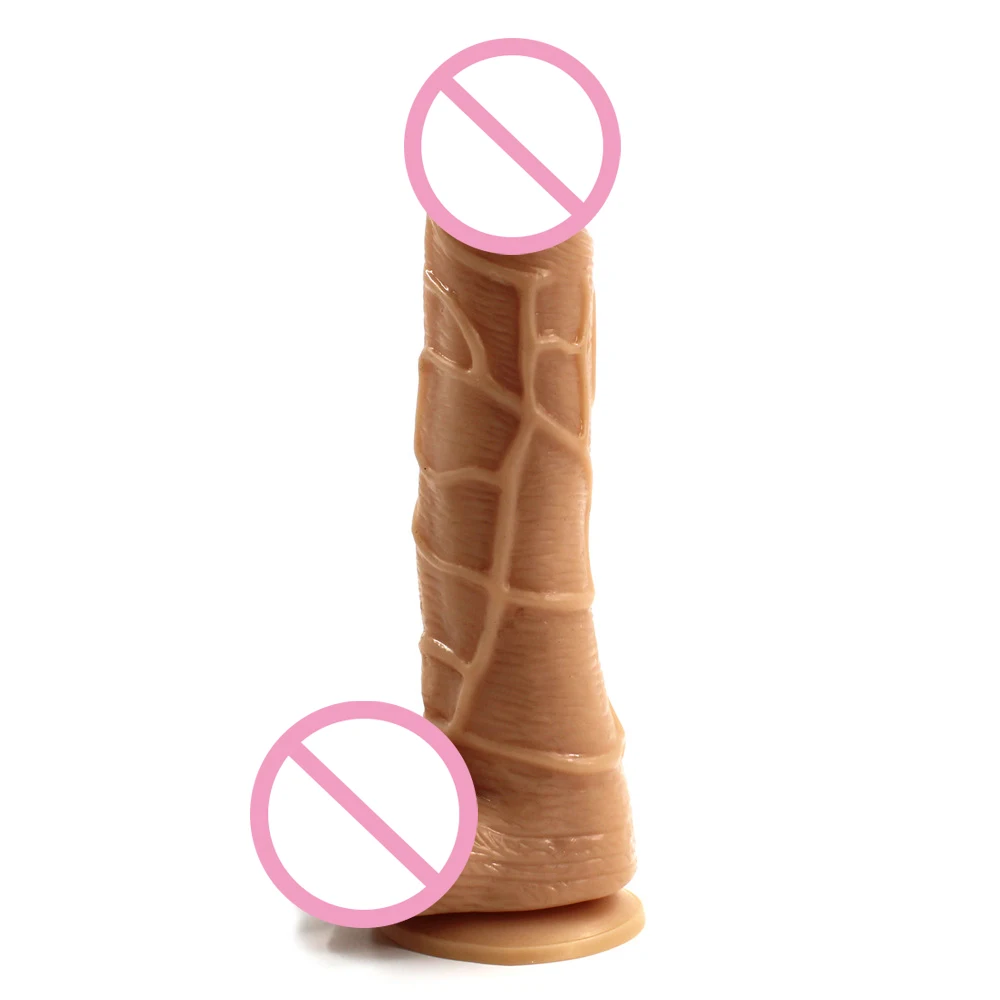 O clássico quente da venda denomina 7 polegadas de brinquedos adultos do sexo do vibrador realístico do TPE para mulheres