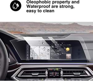 Protection d'écran HD transparente sur mesure grande taille pour écran tactile de commande centrale BMW X5 Series, anti-traces de doigts - Product Image 5