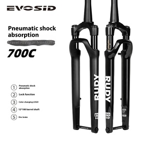 <span class=keywords><strong>Fourche</strong></span> avant à air ultralégère EVOSID pour vélo de route 700C, <span class=keywords><strong>fourche</strong></span> à suspension pour gravel, axe 12x100mm, pour vélo d'aventure/endurance - Product Image 2