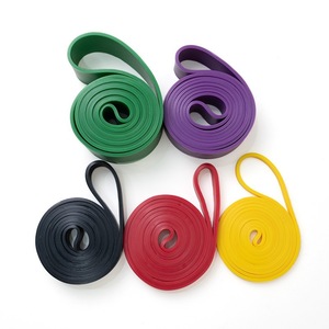 Bande de résistance élastique TPE, résistance moyenne, pour entraînement fitness, yoga, étirements des fessiers et du dos, exercices de traction - Product Image 1
