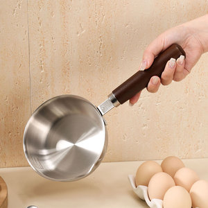 <span class=keywords><strong>Padella</strong></span> Mini per Omelette in Acciaio Inox 304, <span class=keywords><strong>Padella</strong></span> per Uova a 3 Strati in Acciaio Composito Non Rivestito con Manico in Noce - Product Image 1