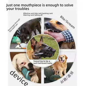 كمامة كلب أغطية فم الحيوانات الأليفة أقنعة فعالة لمنع العض غير المرغوب فيه ينبح بصوت عال مصممة لكلا الكلاب الكبيرة - Product Image 4