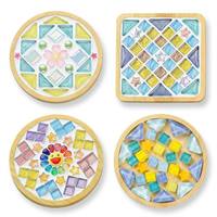 Kit de mosaïque en verre coloré à faire soi-même UXORSN, 4 pièces - Cadeaux de Noël élégants pour adultes, fournitures de décoration intérieure