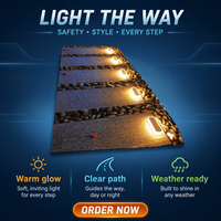 Lot de 4 lampes solaires LED rechargeables IP68 étanches blanc chaud pour marches, éclairage extérieur automatique pour allées, couloirs et jardins